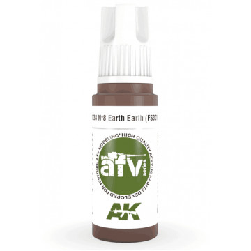 Vernice Acrilica AK 3rd Gen Serie AFV N.8 Earth Red (FS30117)