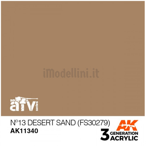 Vernice Acrilica AK 3rd Gen Serie AFV N.13 Desert Sand (FS30279)