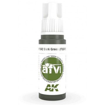 Vernice Acrilica AK 3rd Gen Serie AFV Dark Green (FS34102)