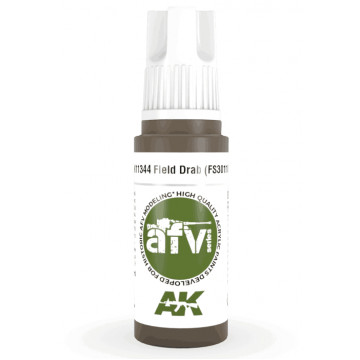 Vernice Acrilica AK 3rd Gen Serie AFV Field Drab (FS30118)