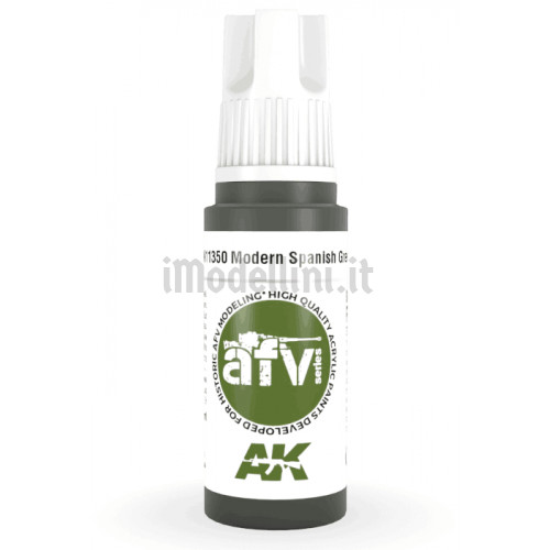 Vernice Acrilica AK 3rd Gen Serie AFV Modern Spanish Green