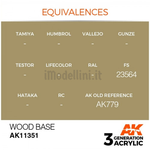 Vernice Acrilica AK 3rd Gen Serie AFV Wood Base