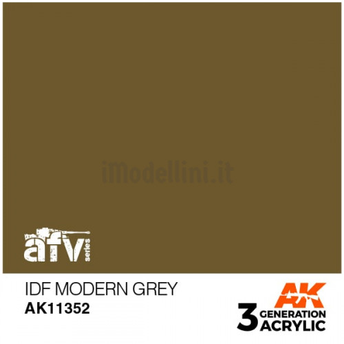 Vernice Acrilica AK 3rd Gen Serie AFV IDF Modern Grey