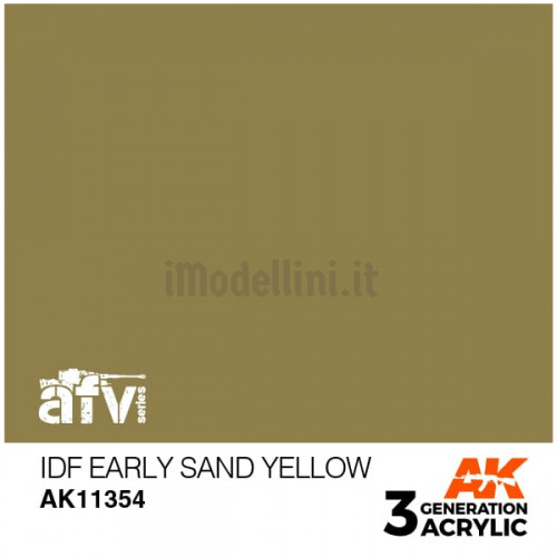 Vernice Acrilica AK 3rd Gen Serie AFV IDF Early Sand Yellow