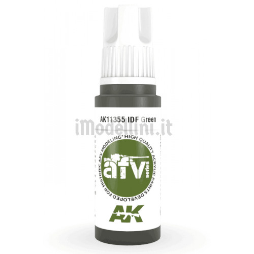 Vernice Acrilica AK 3rd Gen Serie AFV IDF Green