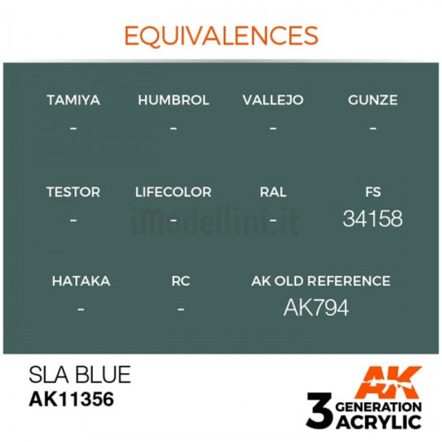 Vernice Acrilica AK 3rd Gen Serie AFV SLA Blue