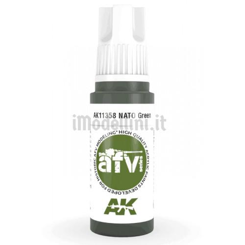Vernice Acrilica AK 3rd Gen Serie AFV Nato Green