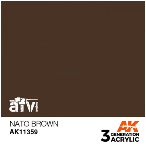 Vernice Acrilica AK 3rd Gen Serie AFV Nato Brown