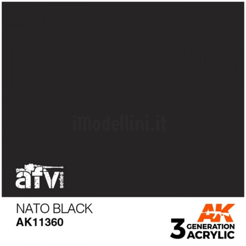 Vernice Acrilica AK 3rd Gen Serie AFV Nato Black