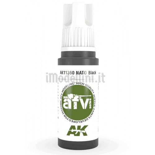 Vernice Acrilica AK 3rd Gen Serie AFV Nato Black