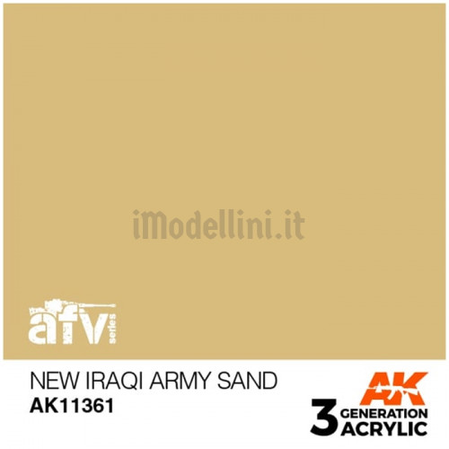 Vernice Acrilica AK 3rd Gen Serie AFV New Iraqi Army Sand