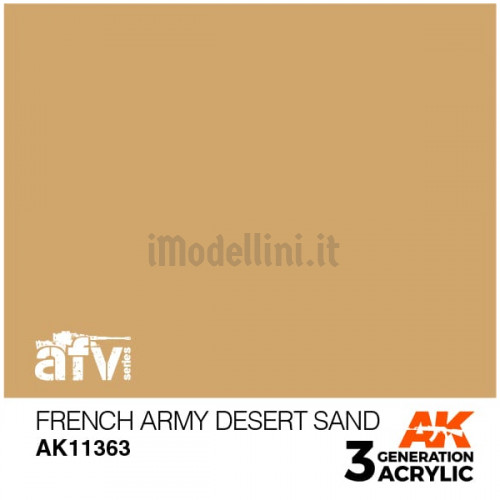 Vernice Acrilica AK 3rd Gen Serie AFV French Army Desert Sand