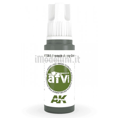 Vernice Acrilica AK 3rd Gen Serie AFV French Army Green