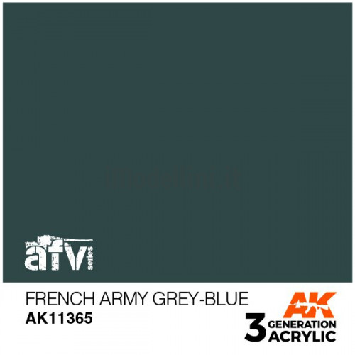 Vernice Acrilica AK 3rd Gen Serie AFV French Army Grey-Blue