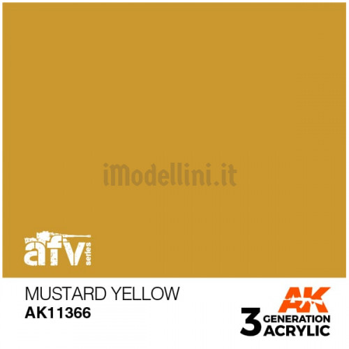 Vernice Acrilica AK 3rd Gen Serie AFV Mustard Yellow