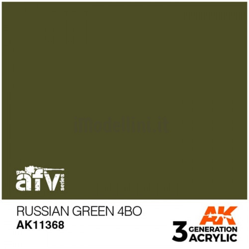 Vernice Acrilica AK 3rd Gen Serie AFV Russian Green 4BO