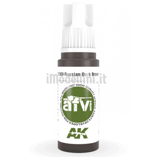 Vernice Acrilica AK 3rd Gen Serie AFV Russian Dark Brown 6K
