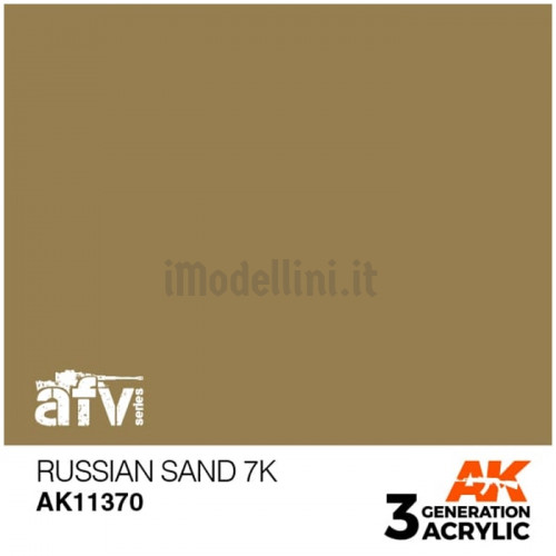 Vernice Acrilica AK 3rd Gen Serie AFV Russian Sand 7K
