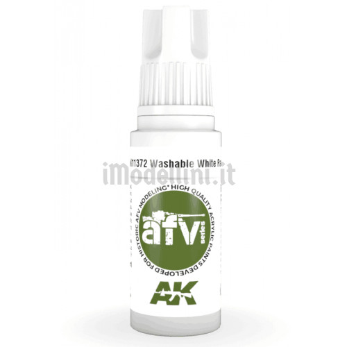 Vernice Acrilica AK 3rd Gen Serie AFV Washable White Paint
