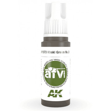 Vernice Acrilica AK 3rd Gen Serie AFV Khaki green No.3