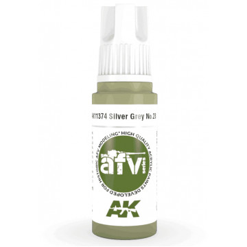 Vernice Acrilica AK 3rd Gen Serie AFV Silver Grey No.28