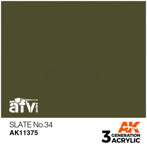 Vernice Acrilica AK 3rd Gen Serie AFV Slate n.34