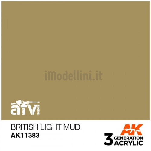 Vernice Acrilica AK 3rd Gen Serie AFV British Light Mud