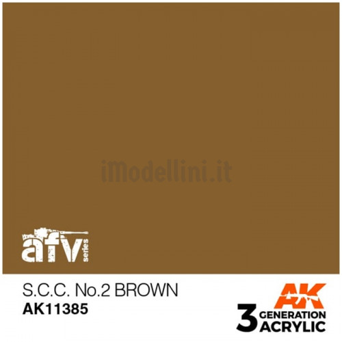 Vernice Acrilica AK 3rd Gen Serie AFV S.C.C. N.2 Brown