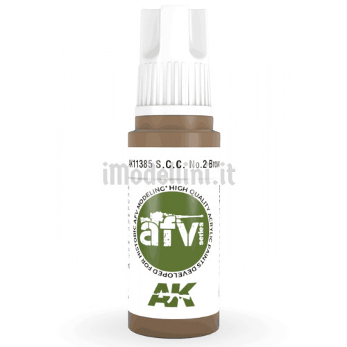 Vernice Acrilica AK 3rd Gen Serie AFV S.C.C. N.2 Brown