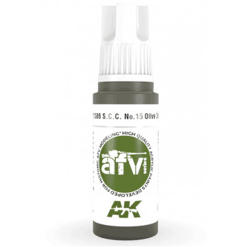 Vernice Acrilica AK 3rd Gen Serie AFV S.C.C. N.15 Olive Drab