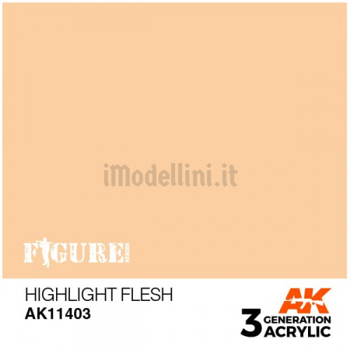 Vernice Acrilica AK 3rd Gen Serie Figures Highlight Flesh