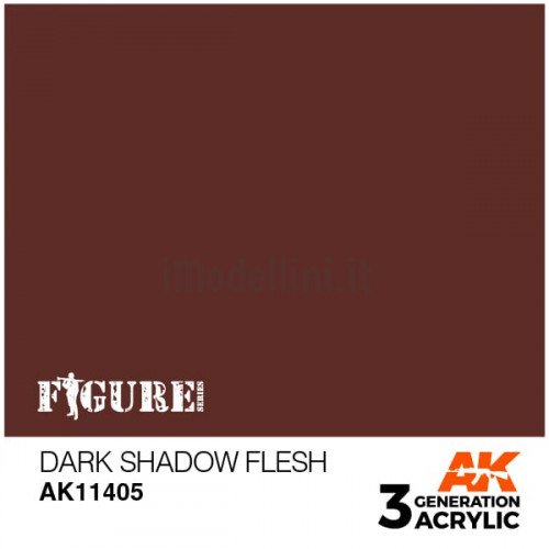 Vernice Acrilica AK 3rd Gen Serie Figures Dark Shadow Flesh