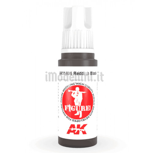 Vernice Acrilica AK 3rd Gen Serie Figures Reddish Black