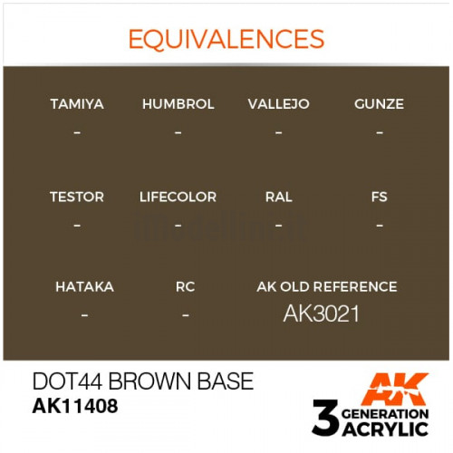 Vernice Acrilica AK 3rd Gen Serie Figures Dot44 Brown Base