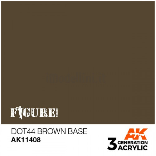 Vernice Acrilica AK 3rd Gen Serie Figures Dot44 Brown Base