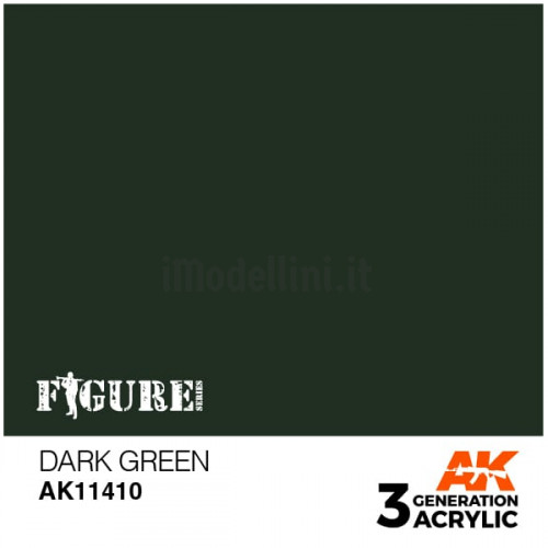 Vernice Acrilica AK 3rd Gen Serie Figures Dark Green