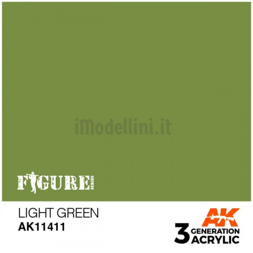 Vernice Acrilica AK 3rd Gen Serie Figures Light Green