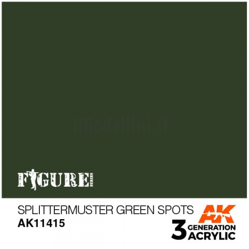 Vernice Acrilica AK 3rd Gen Serie Figures Splittermuster Green Spots