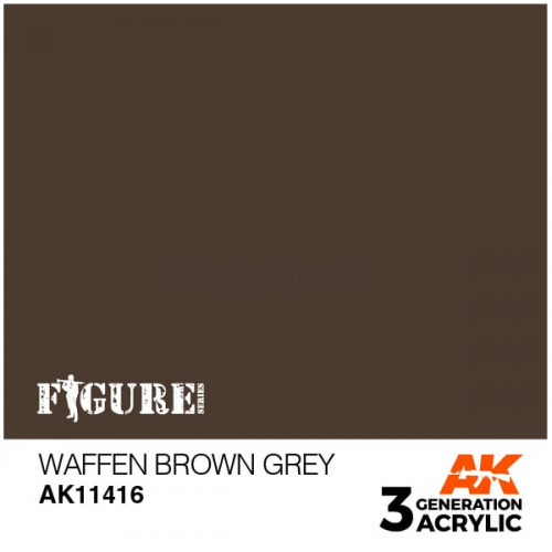 Vernice Acrilica AK 3rd Gen Serie Figures Waffen Brown Grey
