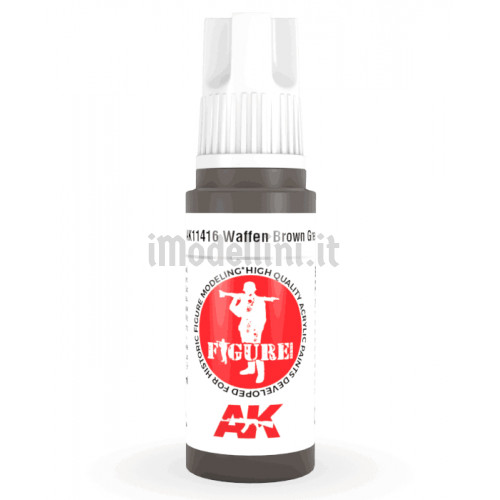 Vernice Acrilica AK 3rd Gen Serie Figures Waffen Brown Grey