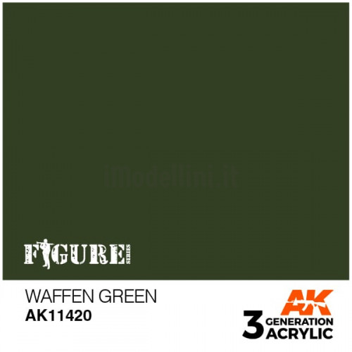 Vernice Acrilica AK 3rd Gen Serie Figures Waffen Green