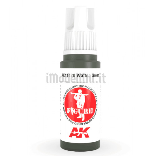 Vernice Acrilica AK 3rd Gen Serie Figures Waffen Green