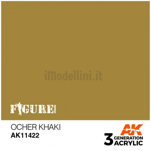 Vernice Acrilica AK 3rd Gen Serie Figures Ocher Khaki