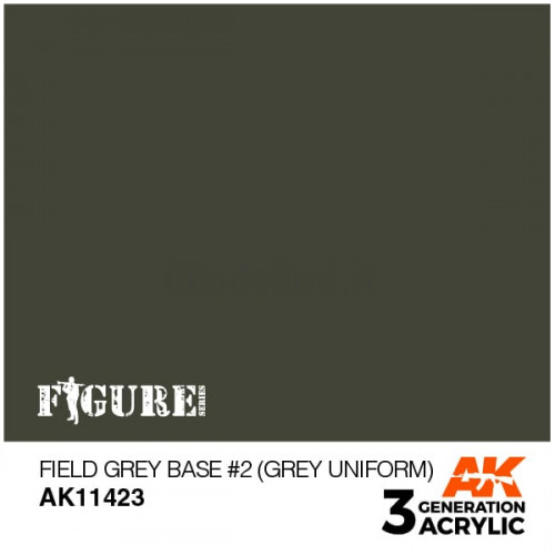 Vernice Acrilica AK 3rd Gen Serie Figures Field Grey Base n.2 - Grey Uniform