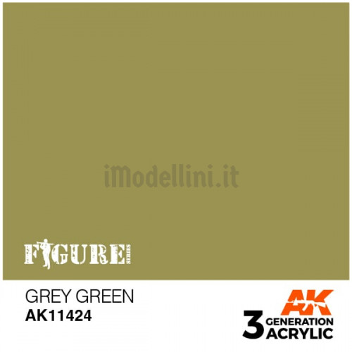 Vernice Acrilica AK 3rd Gen Serie Figures Grey Green