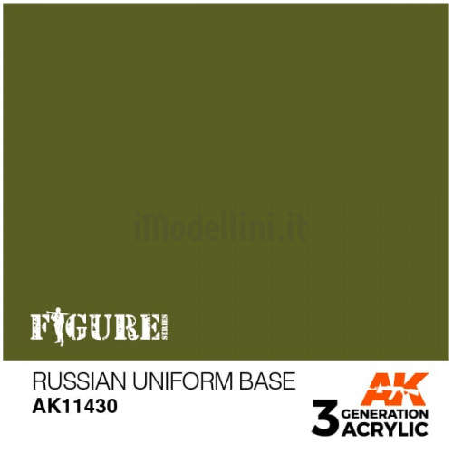 Vernice Acrilica AK 3rd Gen Serie Figures Russian Uniform Base