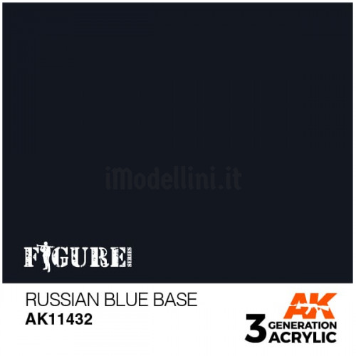 Vernice Acrilica AK 3rd Gen Serie Figures Russian Blue Base