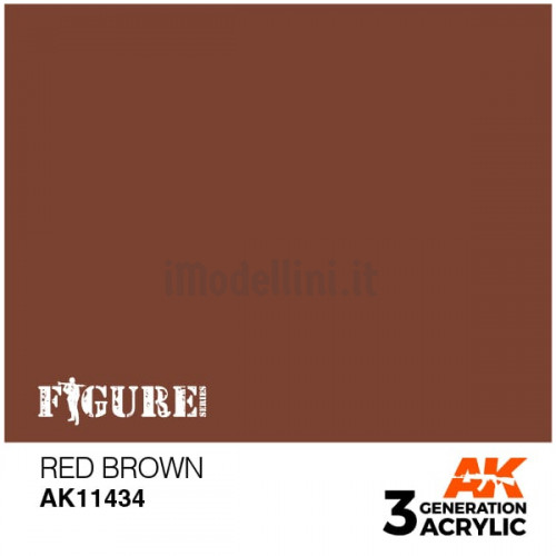 Vernice Acrilica AK 3rd Gen Serie Figures Red Brown