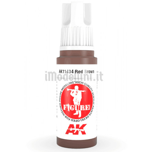 Vernice Acrilica AK 3rd Gen Serie Figures Red Brown