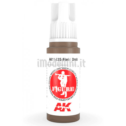 Vernice Acrilica AK 3rd Gen Serie Figures Field Drab